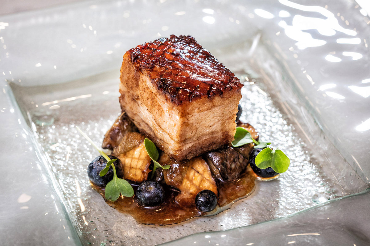Pork Belly Catering Dish for Vail, Aspen, Park City and Dallas - Red Maple Catering